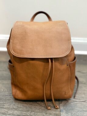 Frye Olivia Drawstring leather backpack